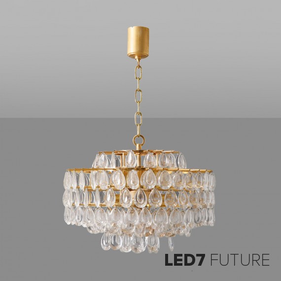 Gaetano Sciolari - Sciolari 6 Tiers Chrystal Faceted Chandelier